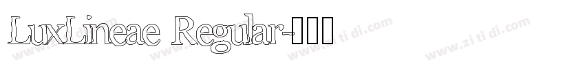 LuxLineae Regular字体转换